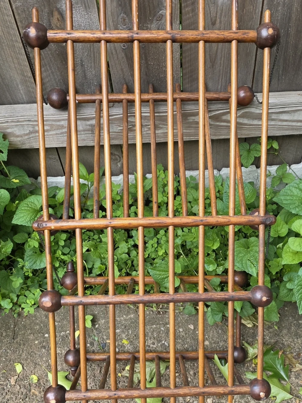 Victorian Stick And Ball Magazine Hat Rack